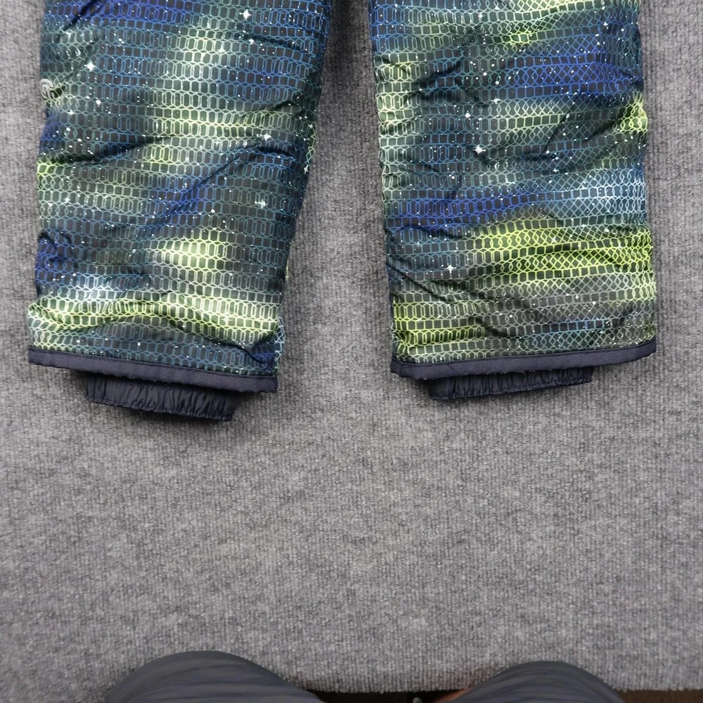 Champion Pants Youth Small 6-7 Blue Green Camo Pattern Snow Ski Insulated Winter
